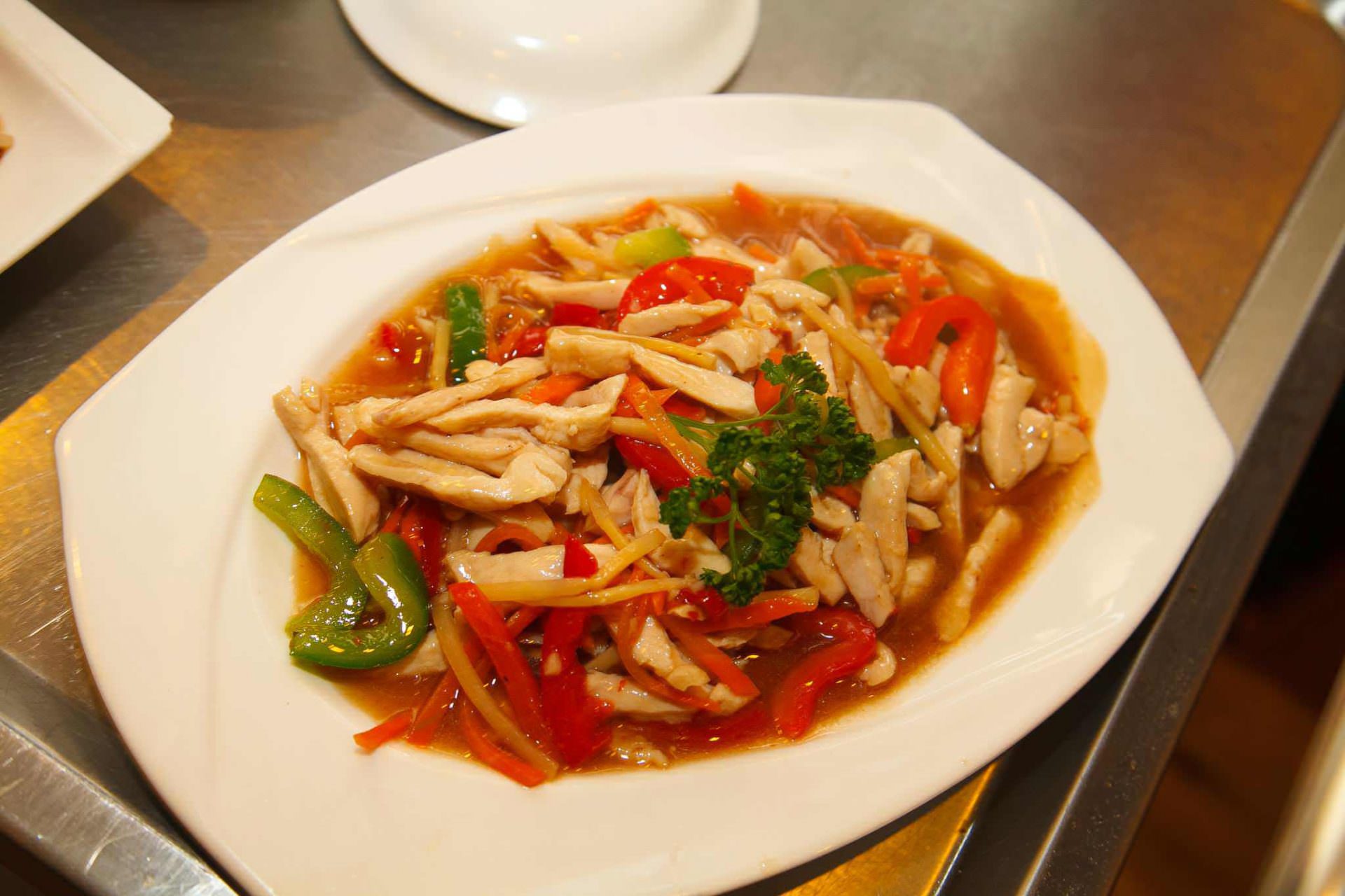 Linzensalade met kip