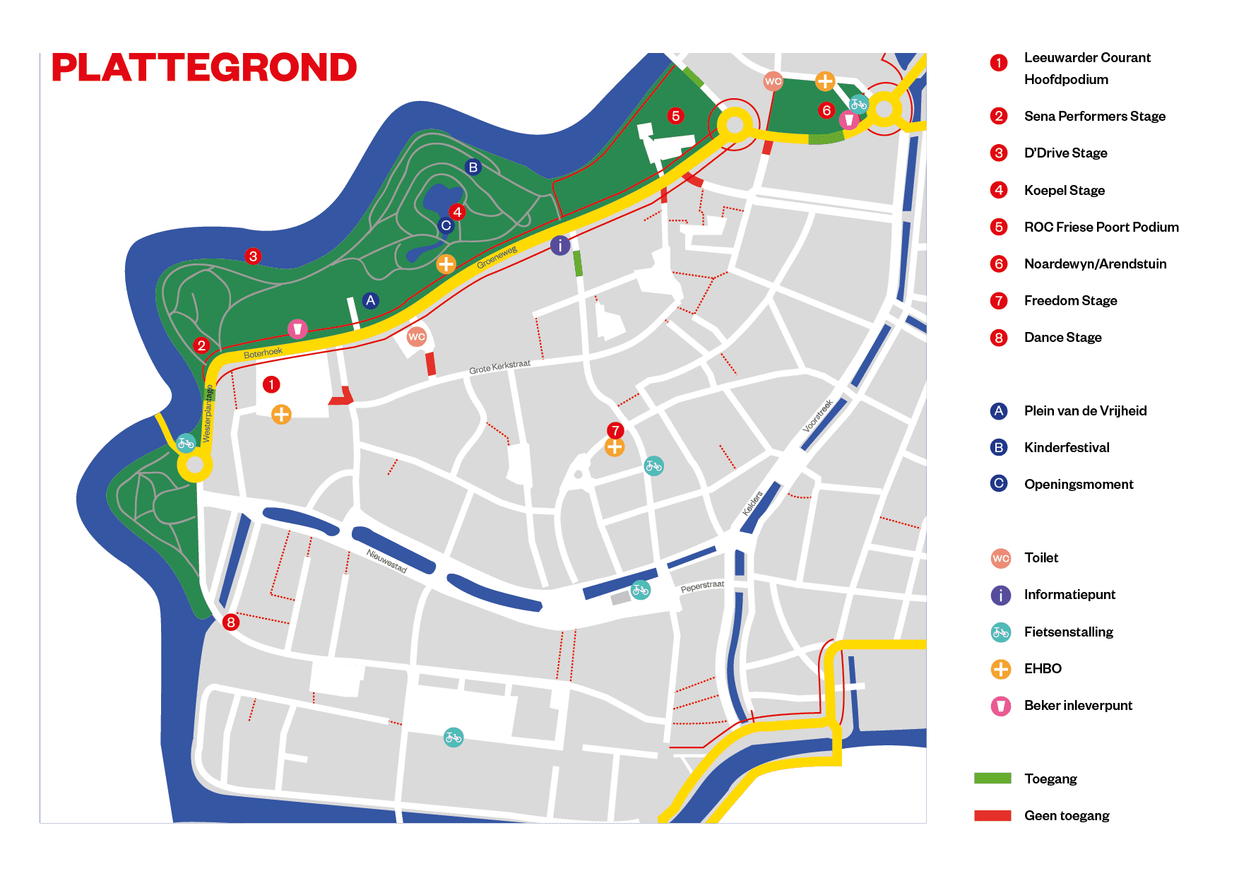plattegrond bevrijdingsfestival fryslan