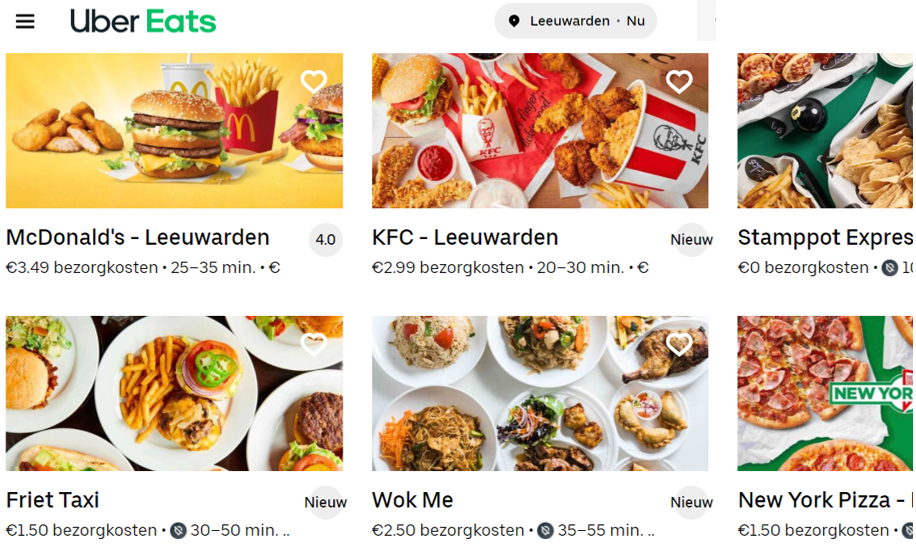 McDonald's en KFC nu bij je thuisbezorgd door Uber Eats!