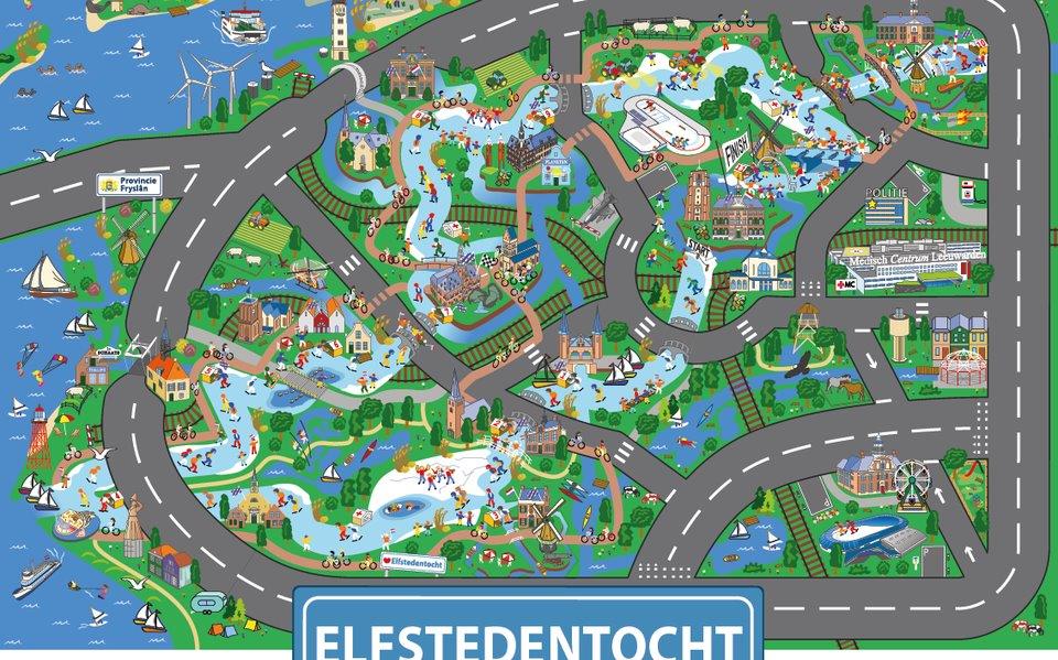 Doe alsof je de Elfstedentocht rijdt met het Elfstedentocht speelkleed!