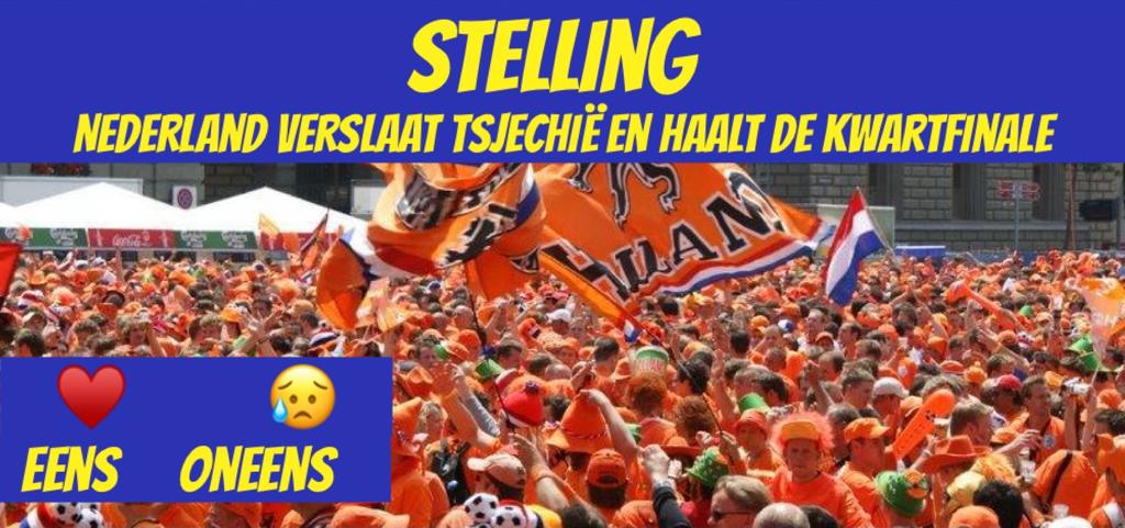 Stelling: Nederland verslaat Tsjechië en haalt de kwartfinale
