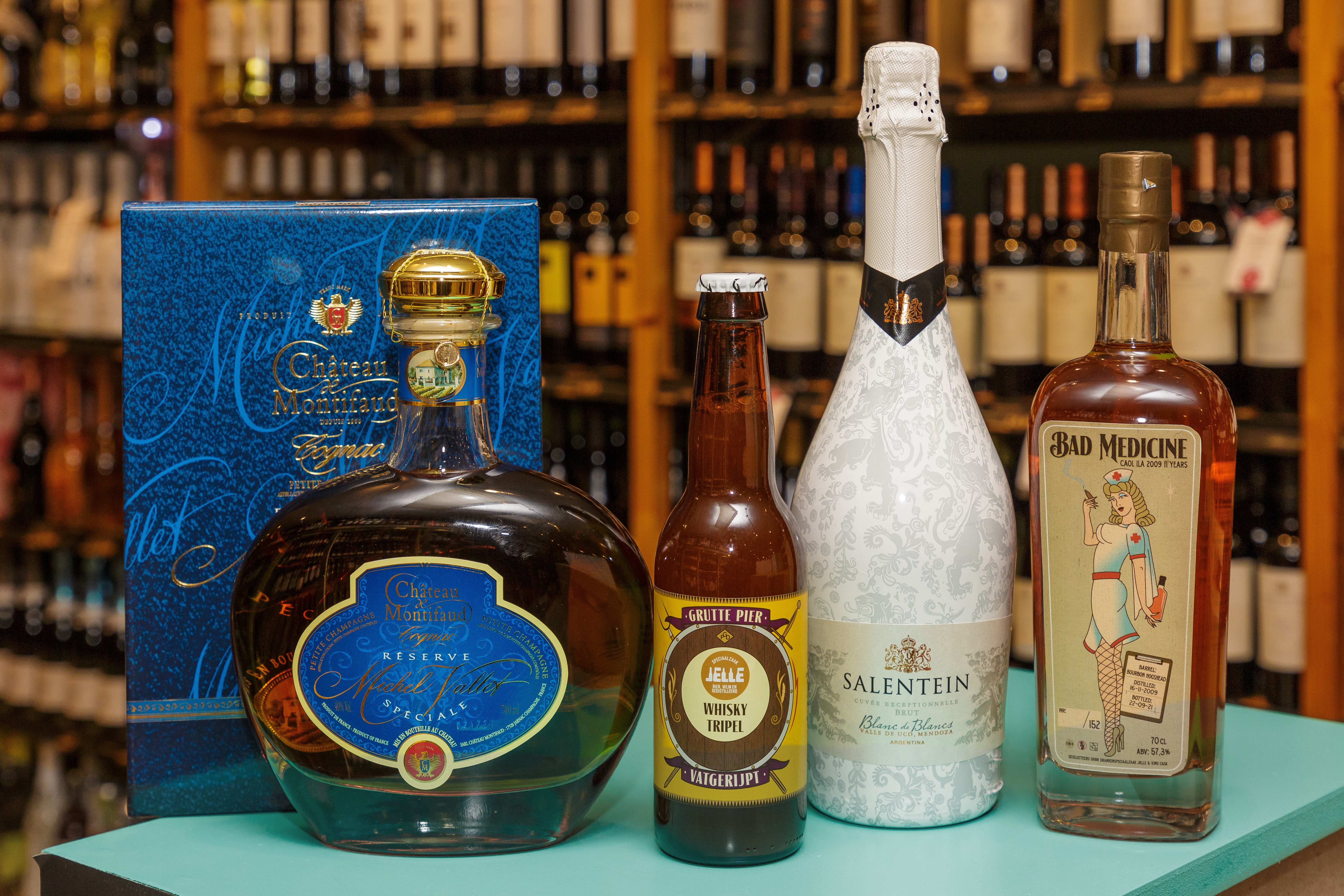 Tip van Jelle: Chateau Montifaud Michel Vallet, Salentein Blanc de Blancs, Bad Medicine #5 en Grutte Pier Whisky Tripel