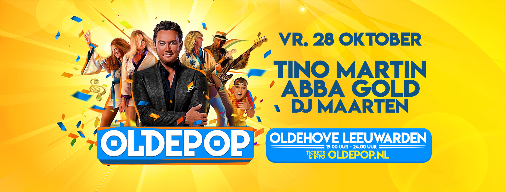 Tino Martin, ABBA Gold Europe en Feest DJ Maarten: Oldepop is terug!