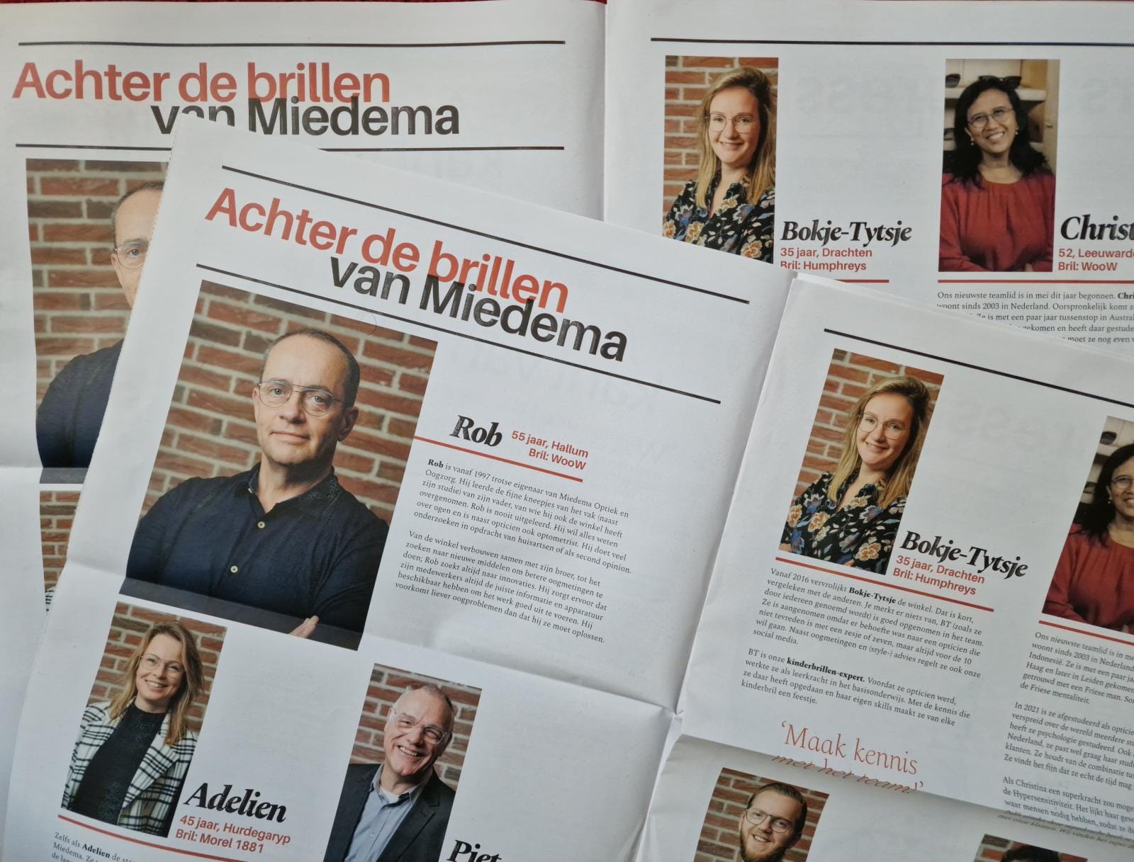 Achter de brillen van Miedema: maak kennis met het team!