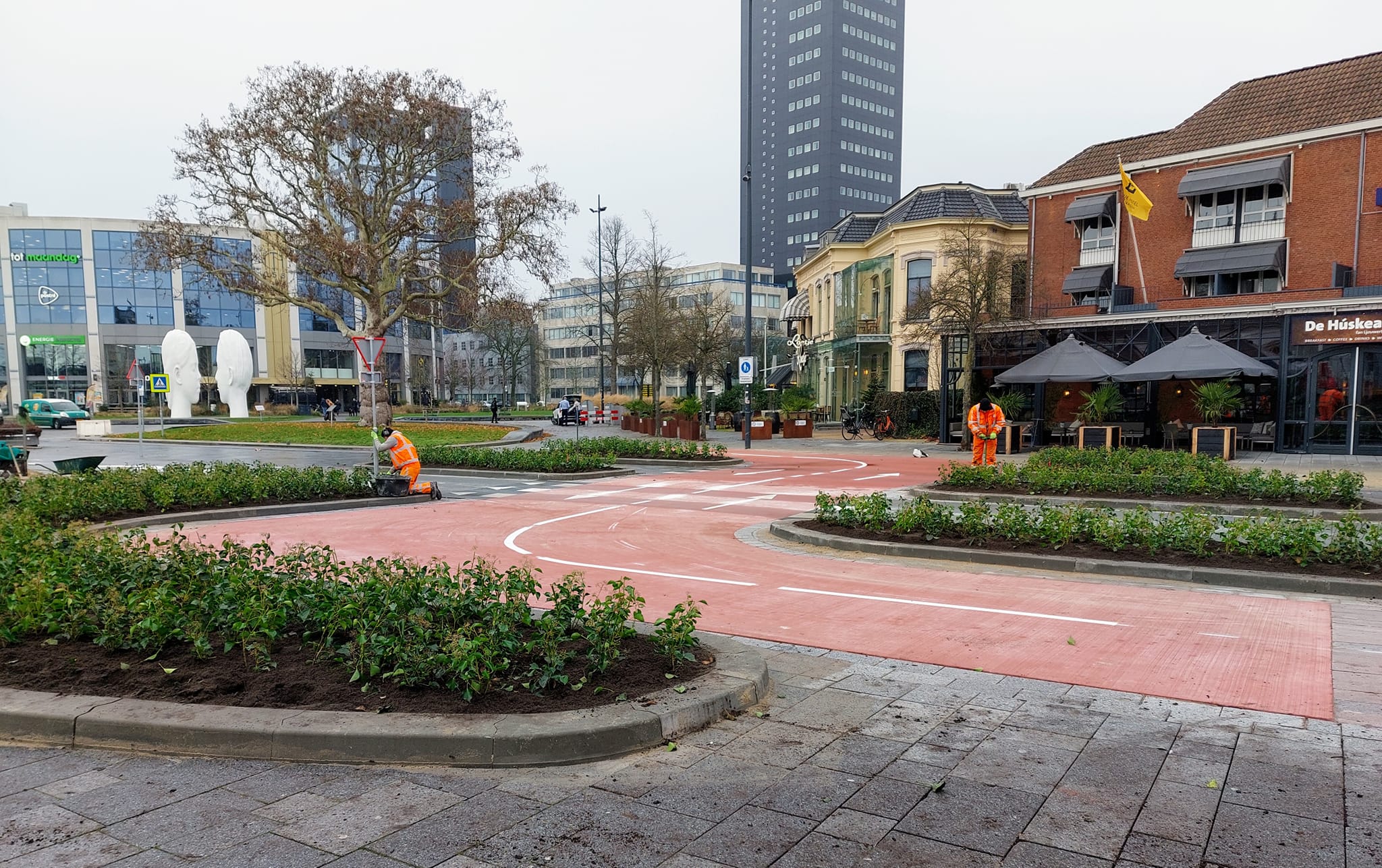 Dit is de nieuwe fietsoversteekplaats bij het station